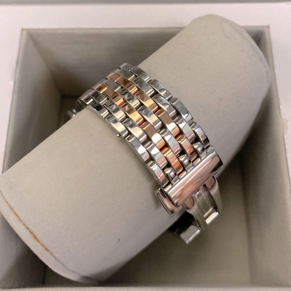 Michele ~ RELEVE MOP Diamond Dial Rose Gold/Two-Tone Stainless-Steel Watch - Picture 12 of 16